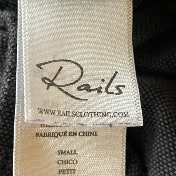 Luxury Rails Men's Wyatt Shirt in Black Chambray Cotton-Size Small - Picture 13 of 13